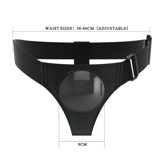 MUTANDINA PER STRAP-ON REGOLABILE CON VENTOSA COMPATIBILE CON DILDI E VIBRATORI