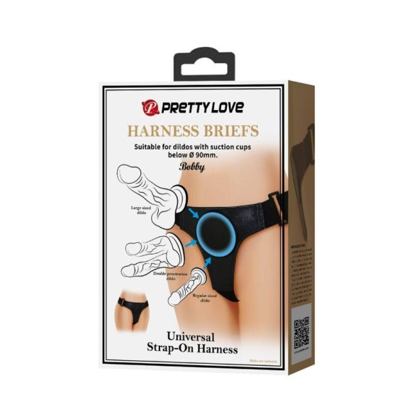 MUTANDINA PER STRAP-ON REGOLABILE CON VENTOSA COMPATIBILE CON DILDI E VIBRATORI