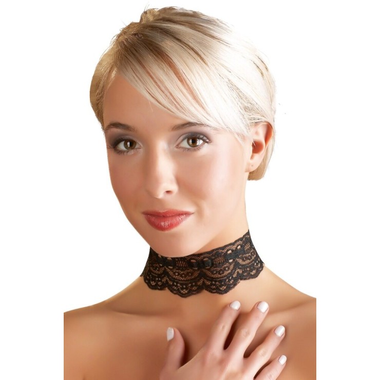 copy of COLLARINO IN PIZZO NERO CON CATENINA REGOLABILE