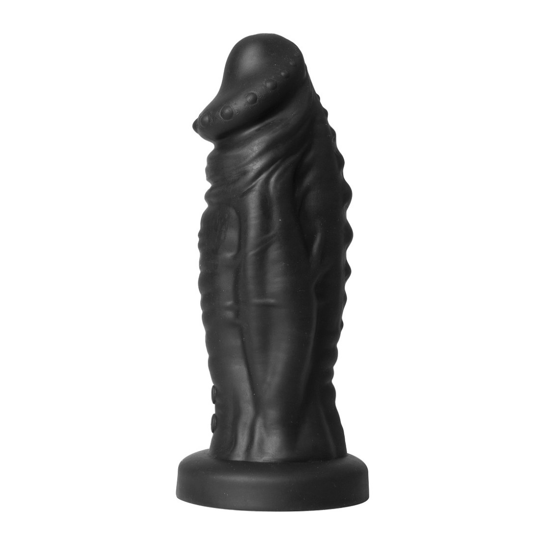 DILDO FALLO NERO VIBRANTE DI SILICONE MORBIDO...