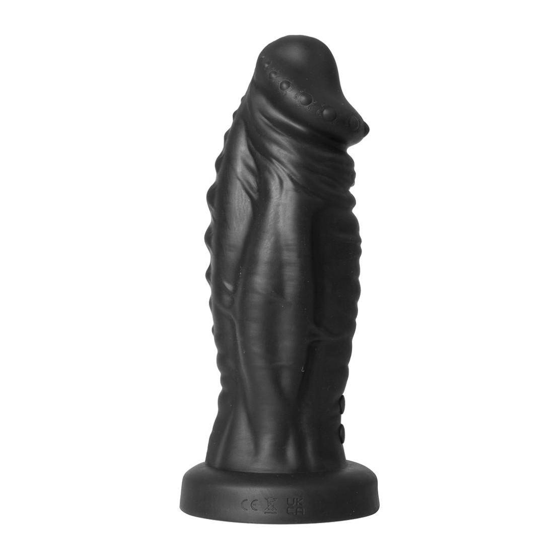 DILDO FALLO NERO VIBRANTE DI SILICONE MORBIDO...