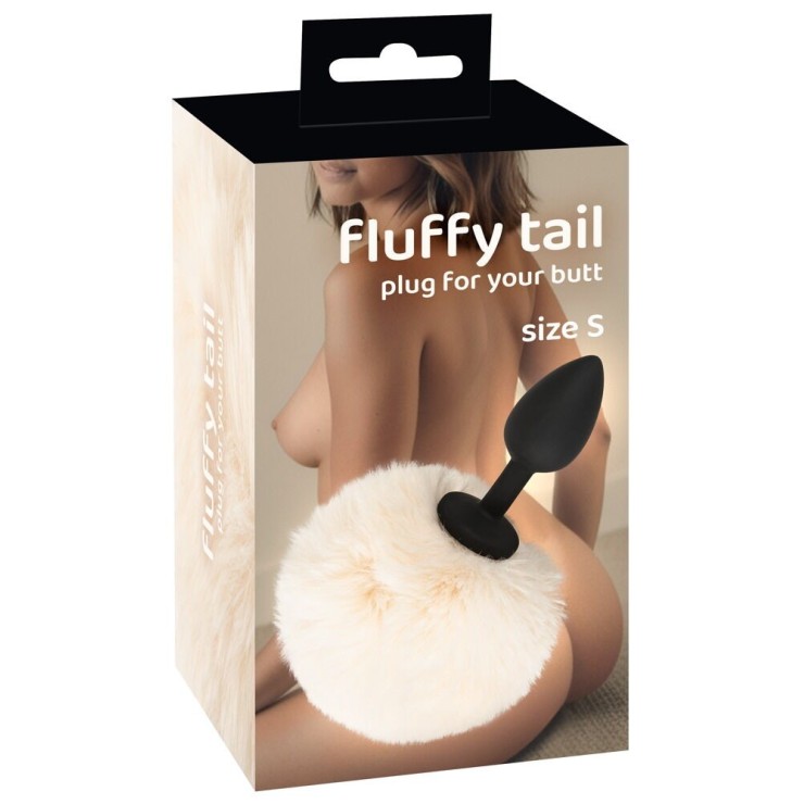 PLUG ANALE IN SILICONE CON CODA DA CONIGLIETTA BIANCA...