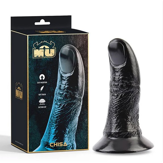 copy of DILDO A POLLICE REALISTICO IN PVC NERO CON VENTOSA THUMBS UP CHISA