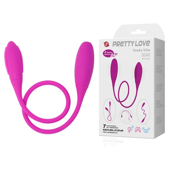 VIBRATORE DOPPIO AD OVETTO PIEGHEVOLE E RICARICABILE SNAKY VIBE