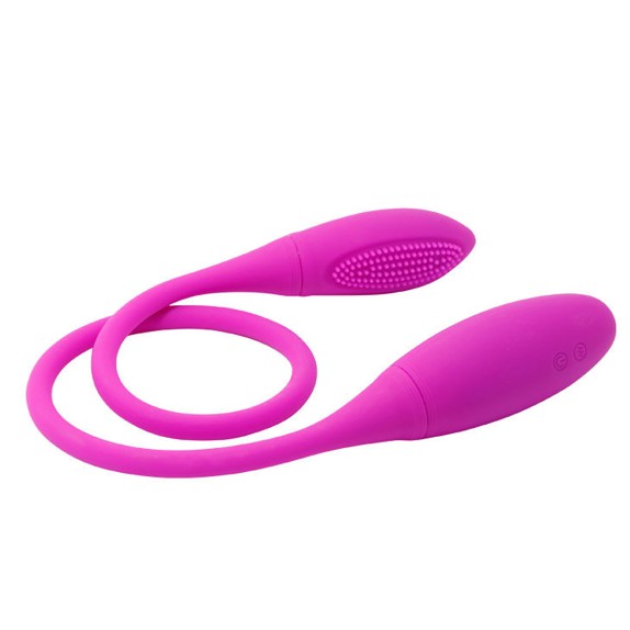 VIBRATORE DOPPIO AD OVETTO PIEGHEVOLE E RICARICABILE DREAM LOVER'S WHIP