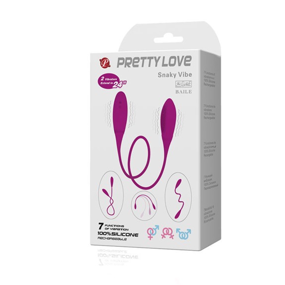 VIBRATORE DOPPIO AD OVETTO PIEGHEVOLE E RICARICABILE DREAM LOVER'S WHIP