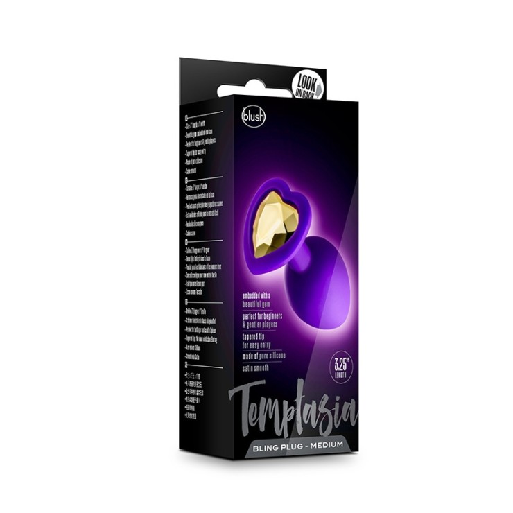 TAPPO ANALE IN SILICONE SEX TOY CON GIOIELLO A CUORE...