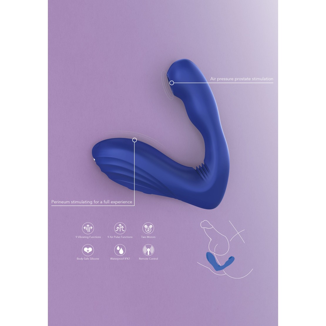 STIMOLATORE PROSTATICO CON SUZIONE E VIBRAZIONE...
