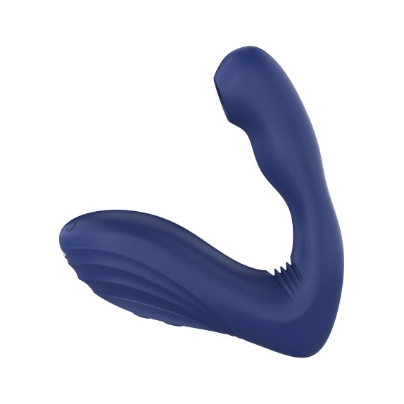 STIMOLATORE PROSTATICO CON SUZIONE E VIBRAZIONE & TELECOMANDO ALPHA AROUSER