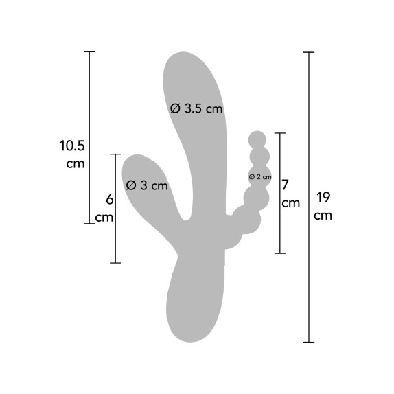 SEX TOY VIBRANTE TRIPLA STIMOLAZIONE PER IL PUNTO G CLITORIDE E ANALE