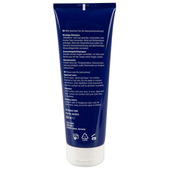 CREMA DEPILATORIA BLITZ BLANK 125 ML