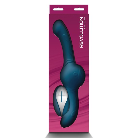 VIBRATORE DOPPIO SEX TOY UNISEX INTENSE VIBRAZIONI REVOLUTION TSUNAMI RICARICABILE