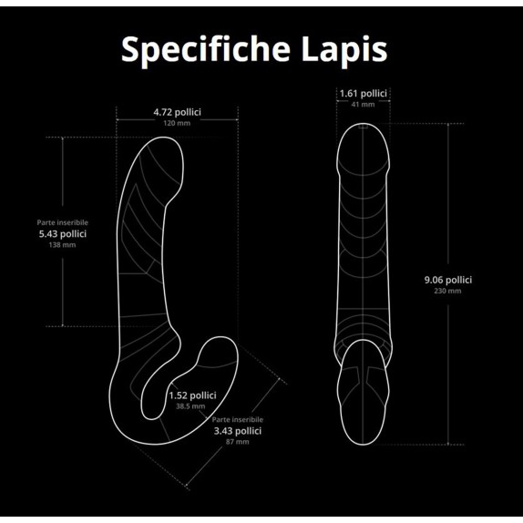 STRAPLESS VIBRANTE PER DONNA CON APP A DISTANZA & PER CAM LAPIS LOVENSE