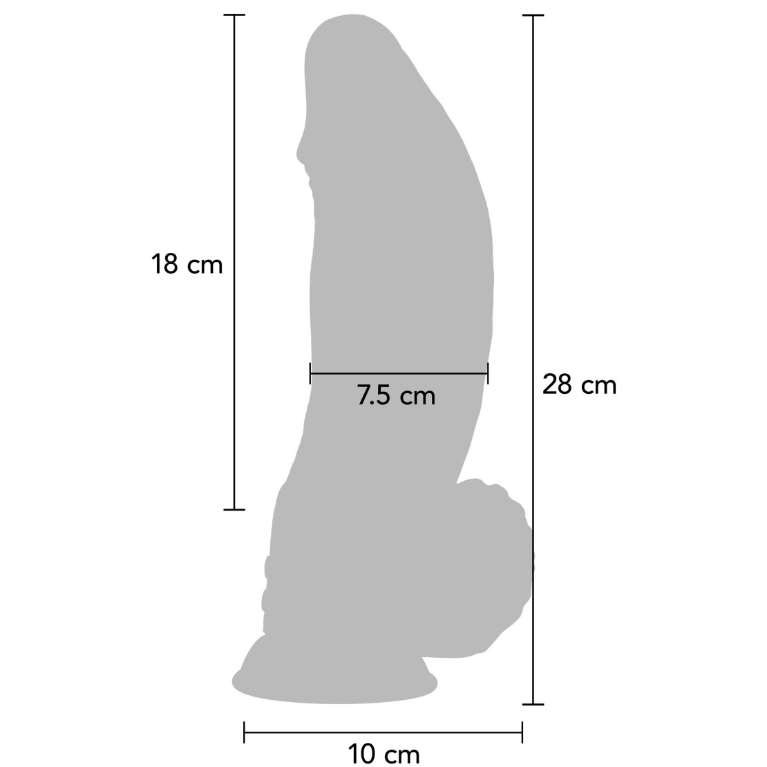 DILDO NERO VIBRANTE 28 CM IN SILICONE CON...