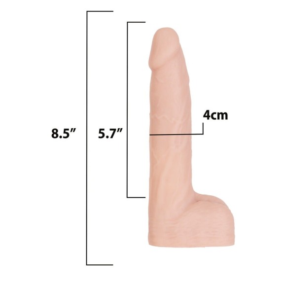 FALLO REALISTICO 8,5" CON MOVIMENTO A SPINTA E TELECOMANDO NAKED ADDICTION
