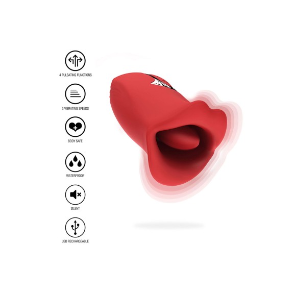 BOCCA VIBRANTE CON MOVIMENTO STIMOLATORE PER CLITORIDE THE KISSER