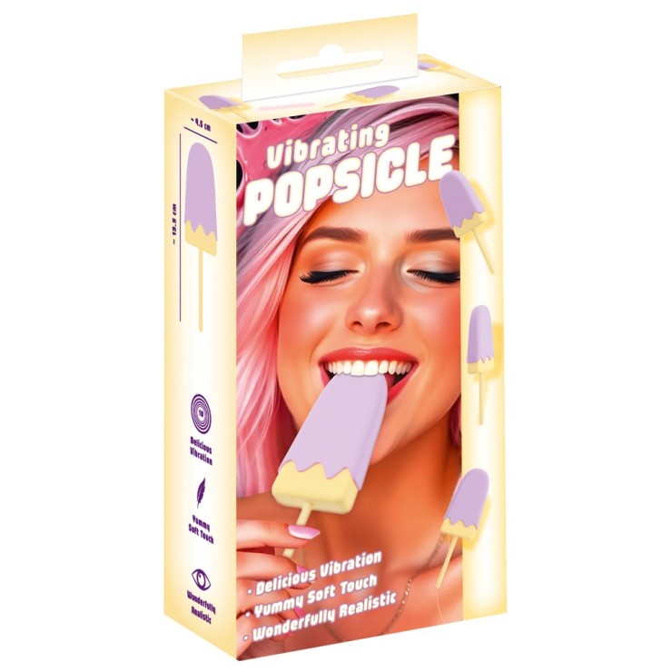 VIBRATORE RICARICABILE A FORMA DI GHIACCIOLO COLORATO PER...