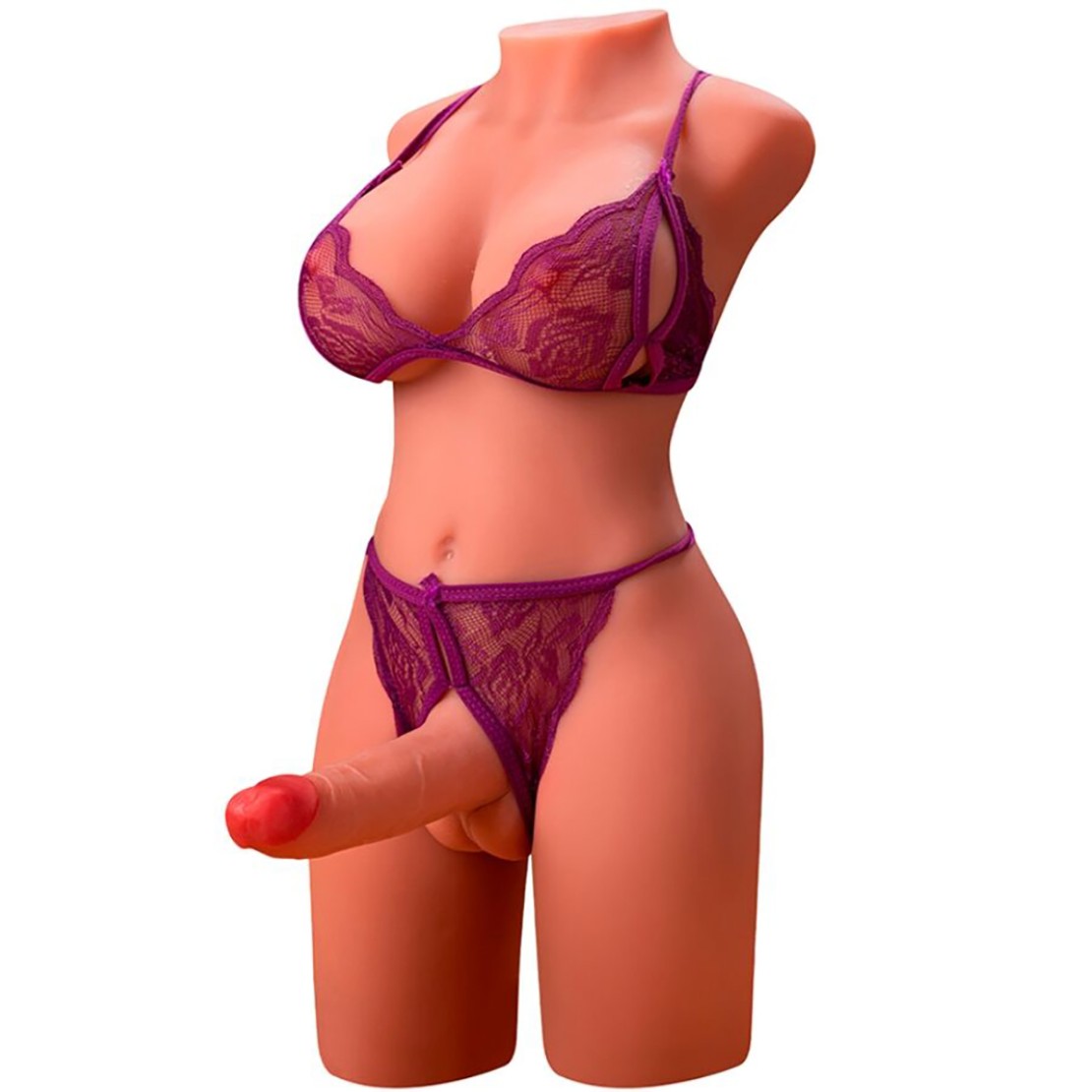 BUSTO REALISTICO DI TRANS CON PENE A MOVIMENTO...