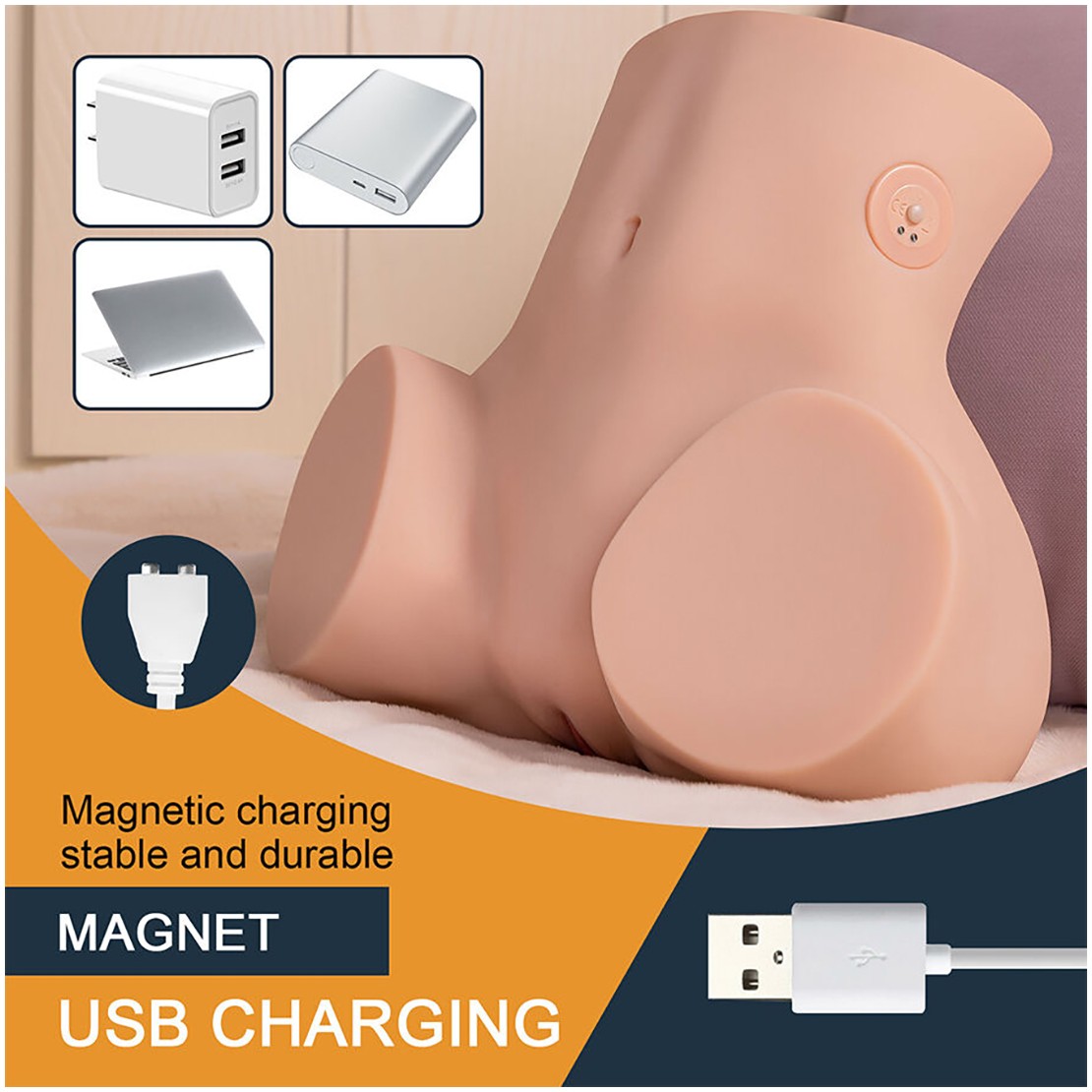 MEZZO BUSTO DONNA REALISTICO CON MOVIMENTO SU E...