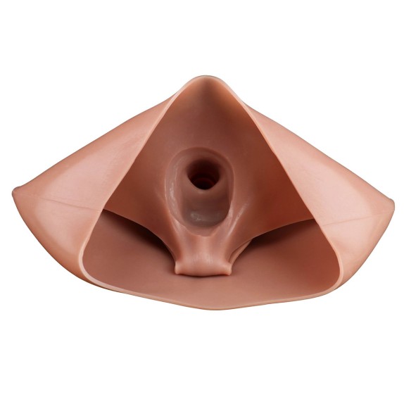 MUTANDA IN SILICONE INDOSSABILE CON PENE CON RILIEVI STRAP-ON CAVO PANTY 4