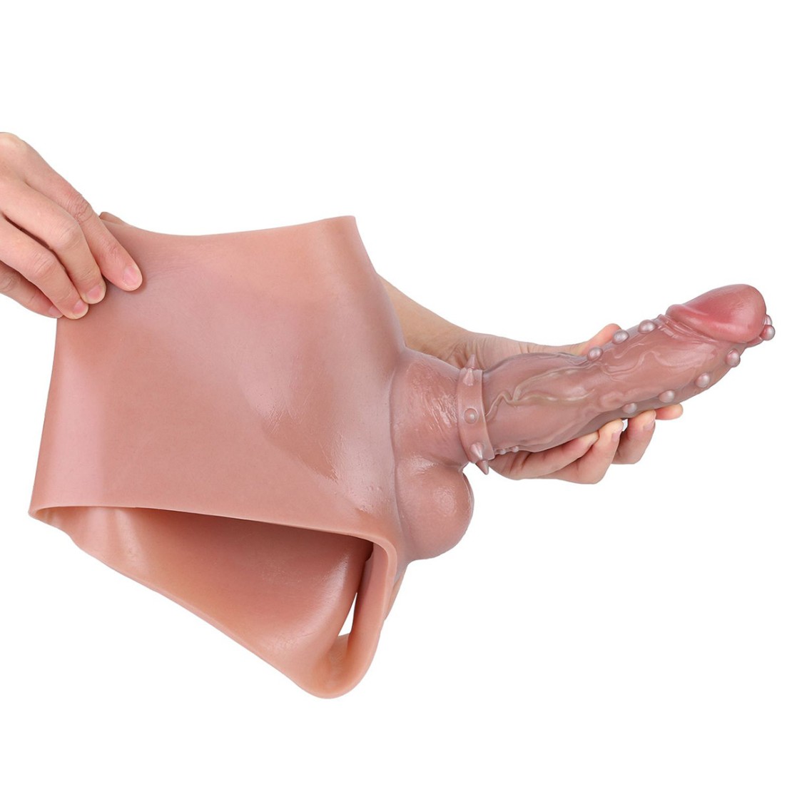 MUTANDA IN SILICONE INDOSSABILE CON PENE CON...