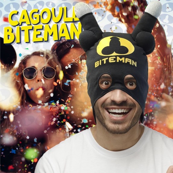 MASCHERA CAPPUCCIO GADGET CON ANTENNE A PISELLO DI PELUCHE