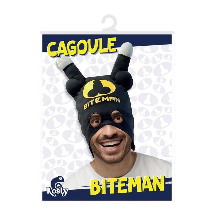 MASCHERA CAPPUCCIO GADGET CON ANTENNE A PISELLO DI PELUCHE