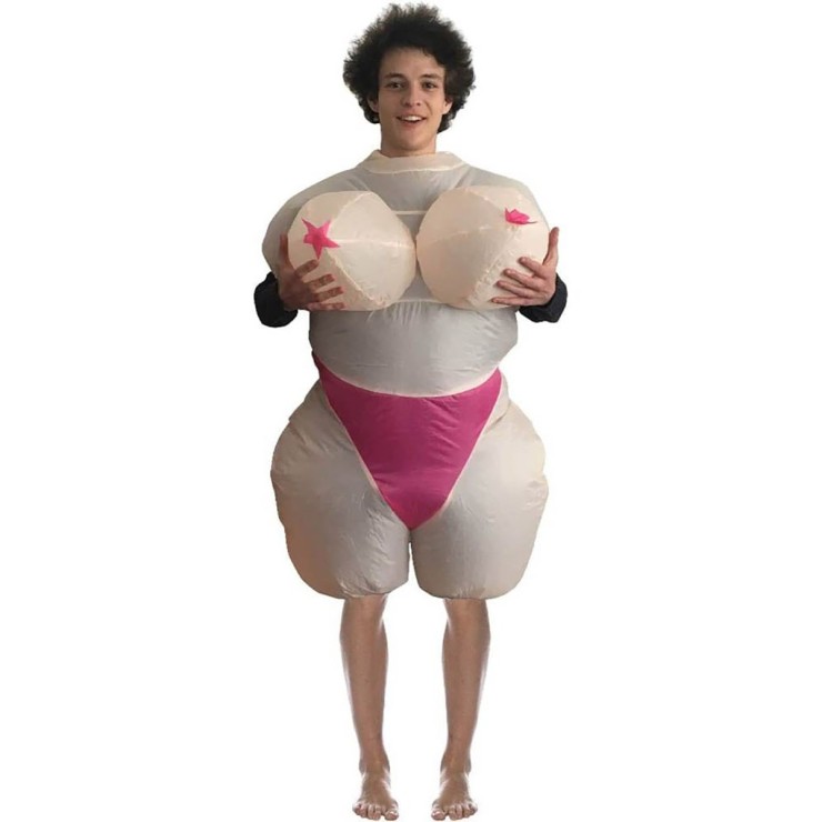 COSTUME GONFIABILE TRAVESTIMENTO DA DONNA CURVY CON...