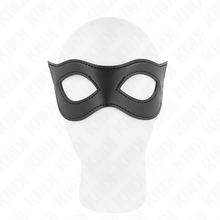 MASCHERA PER OCCHI SEXY IN ECOPELLE NERA DA GATTO KINK 2