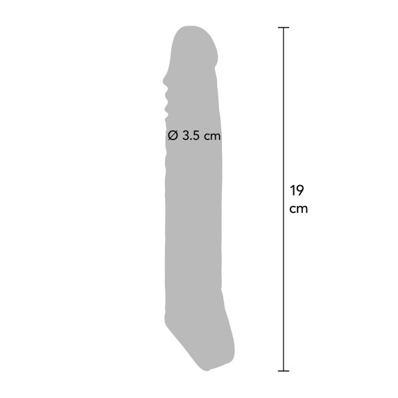 copy of GUAINA E PROLUNGA TRASPARENTE PER IL PENE CM. 19 SEX TOY GET REAL