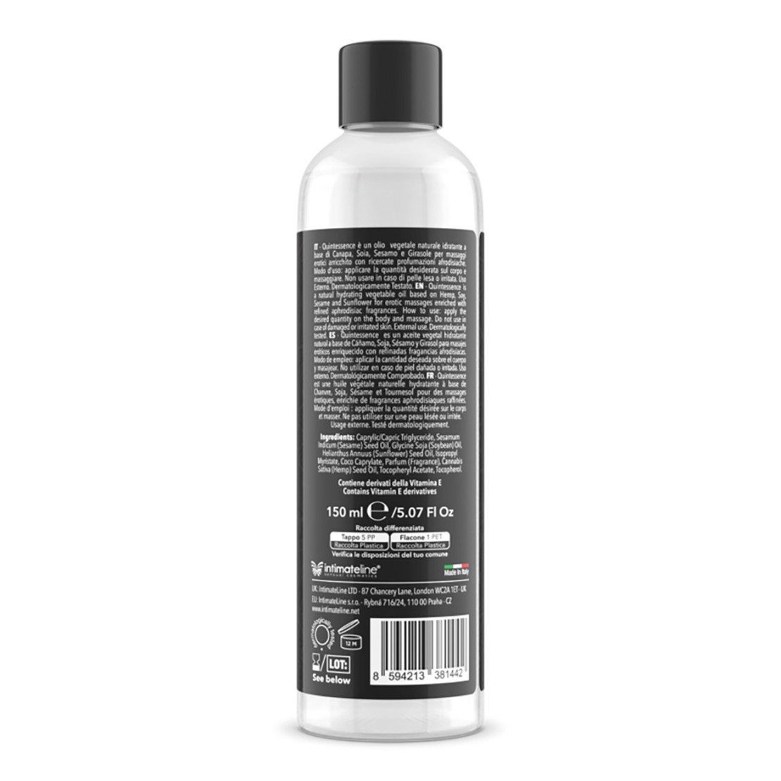 OLIO PER MASSAGGI ALLO ZUCCHERO FILATO 150 mL...