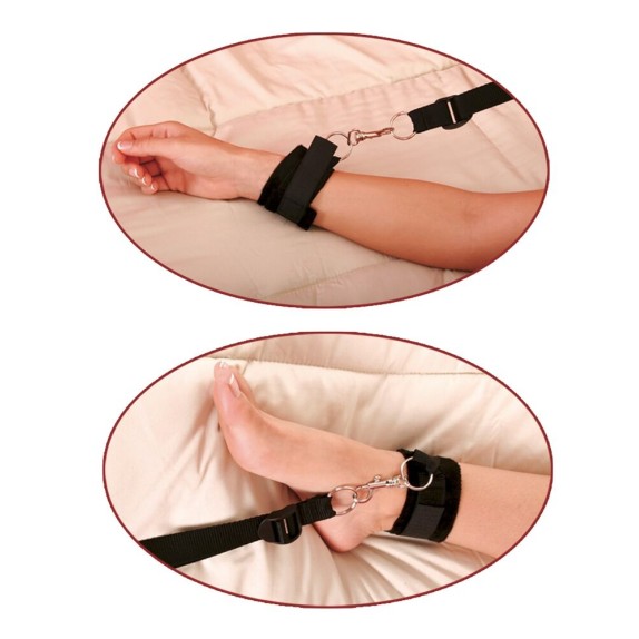 COSTRITTIVO DA LETTO CON 4 MANETTE IN NEOPRENE A STRAP BED BINDINGS