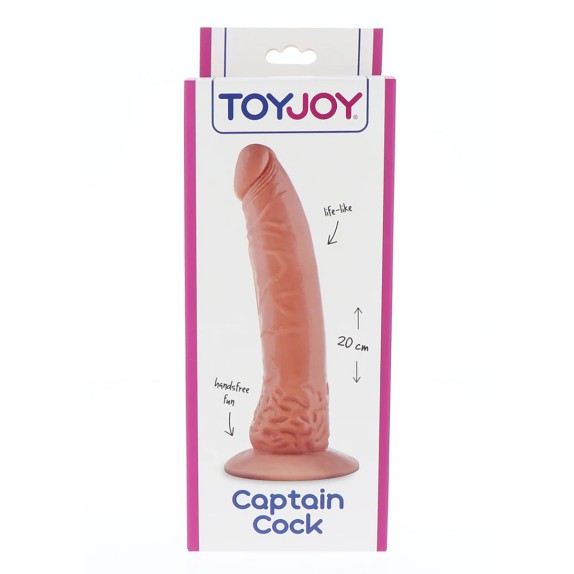 FALLO REALISTICO CON VENTOSA SEX TOY IN PVC CAPTAIN COCK 20 CM
