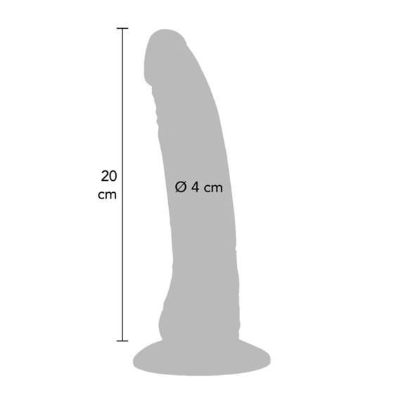 FALLO REALISTICO CON VENTOSA SEX TOY IN PVC CAPTAIN COCK 20 CM