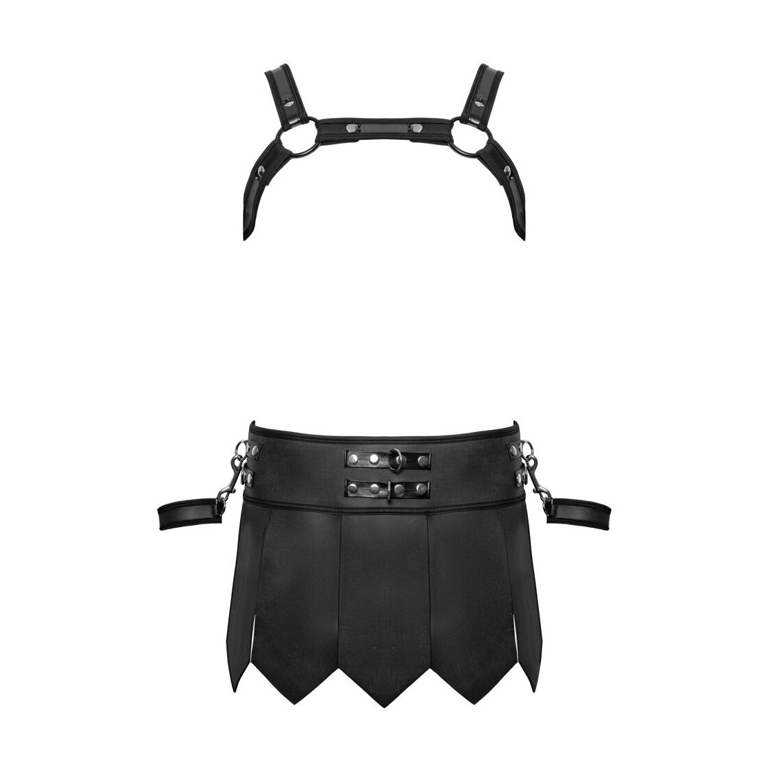 SET BONDAGE  CON HARNESS E GONNA GLADIATORE CON...