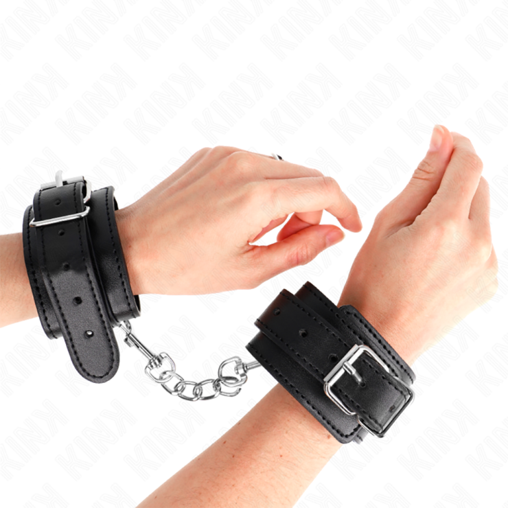 MANETTE CLASSICHE IN ECOPELLE NERA REGOLABILI E CON...