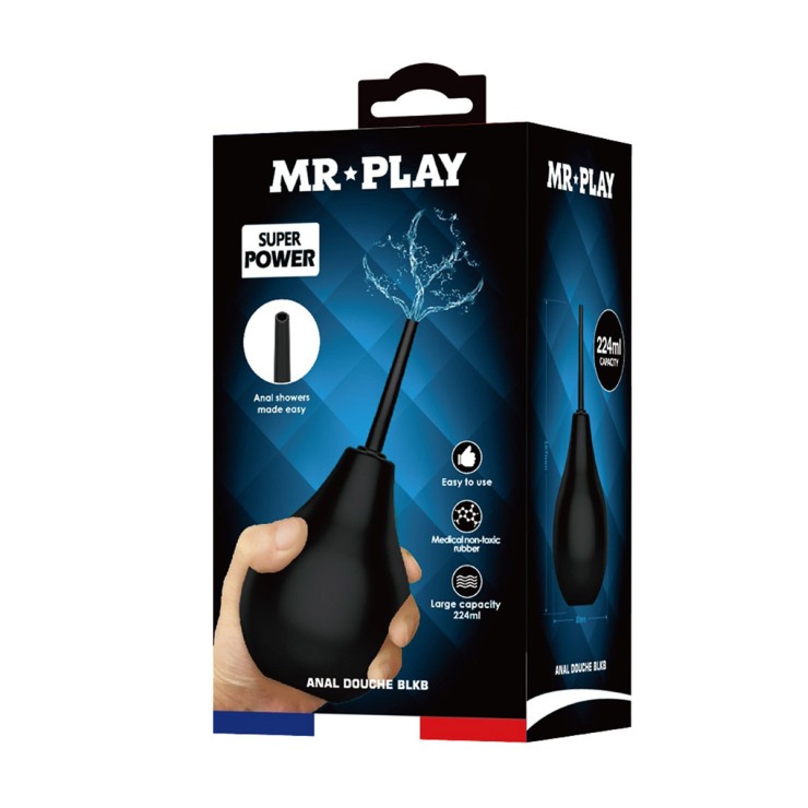 PERETTA PER LA PULIZIA ANALE IN SILICONE MR PLAY BLKB