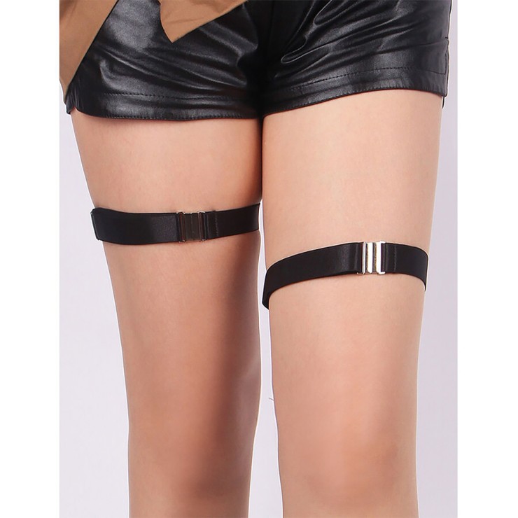 COPPIA DI GIARRETTIERE SEXY ELASTICHE REGOLABILI IN TESSUTO 2