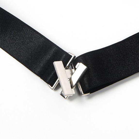GIARRETTIERE SEXY ELASTICHE E REGOLABILI IN TESSUTO NERO SUBBLIME