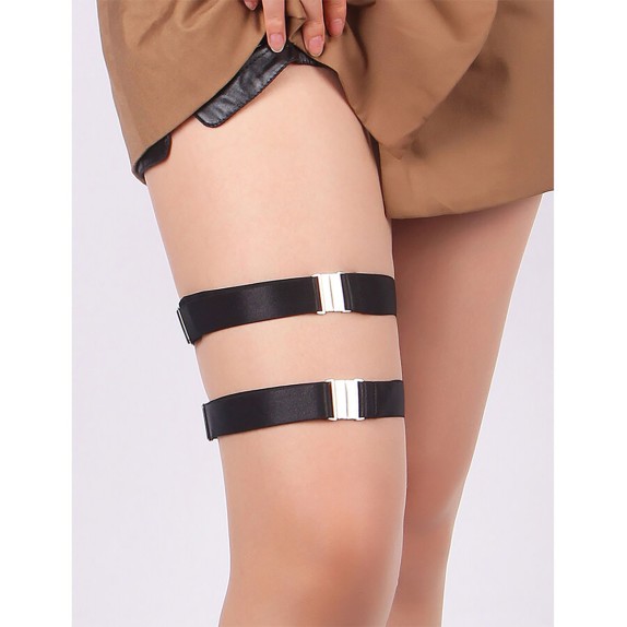 COPPIA DI GIARRETTIERE SEXY ELASTICHE REGOLABILI IN TESSUTO