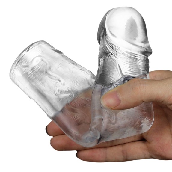 GUAINA E PROLUNGA TRASPARENTE PER IL PENE 19 CM FLAWLESS 2