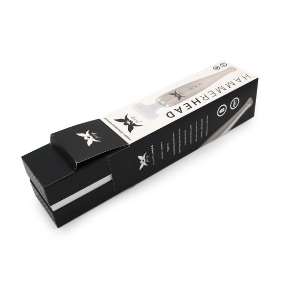 WAND STIMOLATORE CLITORIDEO CON TESTA PIATTA FLESSIBILE HAMMERHEAD