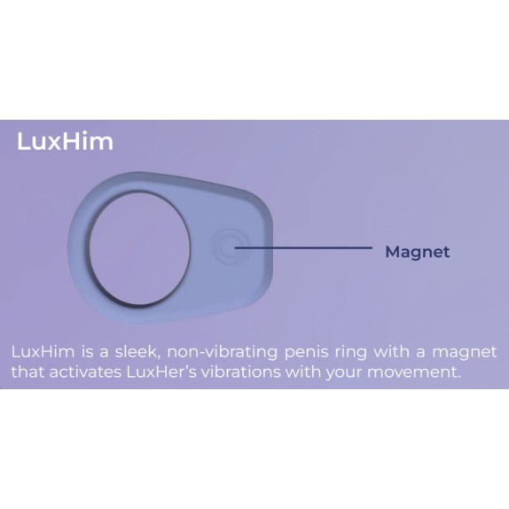 SET DI COPPIA STIMOLATORE DI CLITORIDE E ANELLO CON APP LUXUS