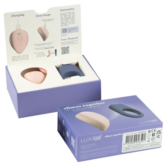 copy of SET DI COPPIA STIMOLATORE DI CLITORIDE E ANELLO VIBRANTE CON APP LUXUS