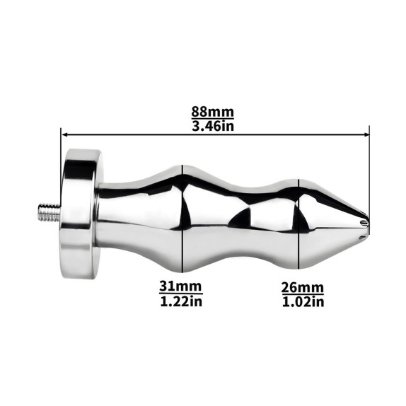 SONDA URETRALE IN SILICONE COLLEGATA AL PLUG ANALE URETHRAL SOUND TO ANAL PLUG