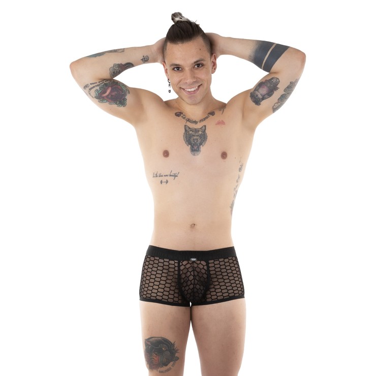 BOXER PUSH-UP SEXY  UOMO IN RETE A NIDO D'APE EROS VENEZIANI