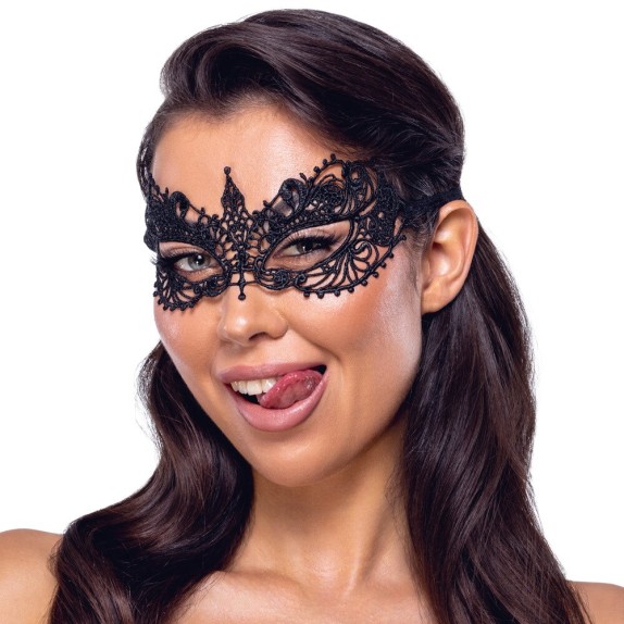 MASCHERINA PER OCCHI IN PIZZO SEXY PER DONNA CON LACCI COTTELLI