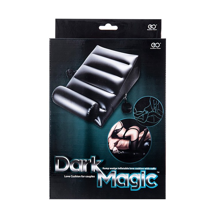 CUSCINO DELL'AMORE GONFIABILE CON MANETTE DARK MAGIC