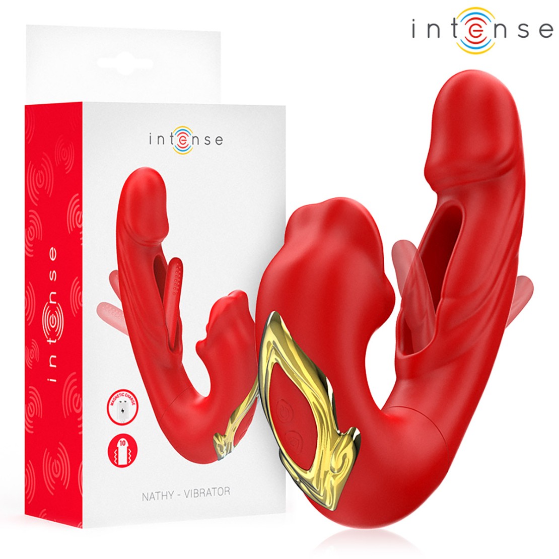 VIBRATORE CON LINGUA INTERNA PUNTO G & ESTERNA...