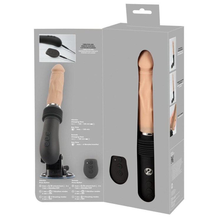 FUCKING MACHINE SEX TOY RECLINABILE WIRELESS CON VENTOSA